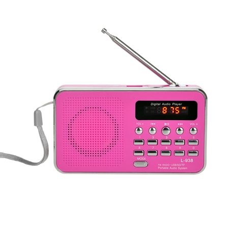 Reproductor MP3 con radio FM y pantalla - rosa