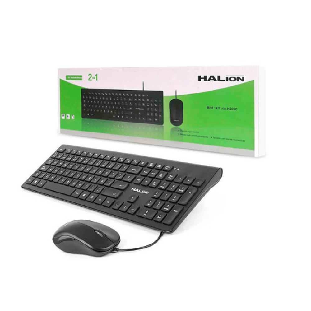 Kit de Teclado + Mouse Halion 2 en 1 HA-K205C