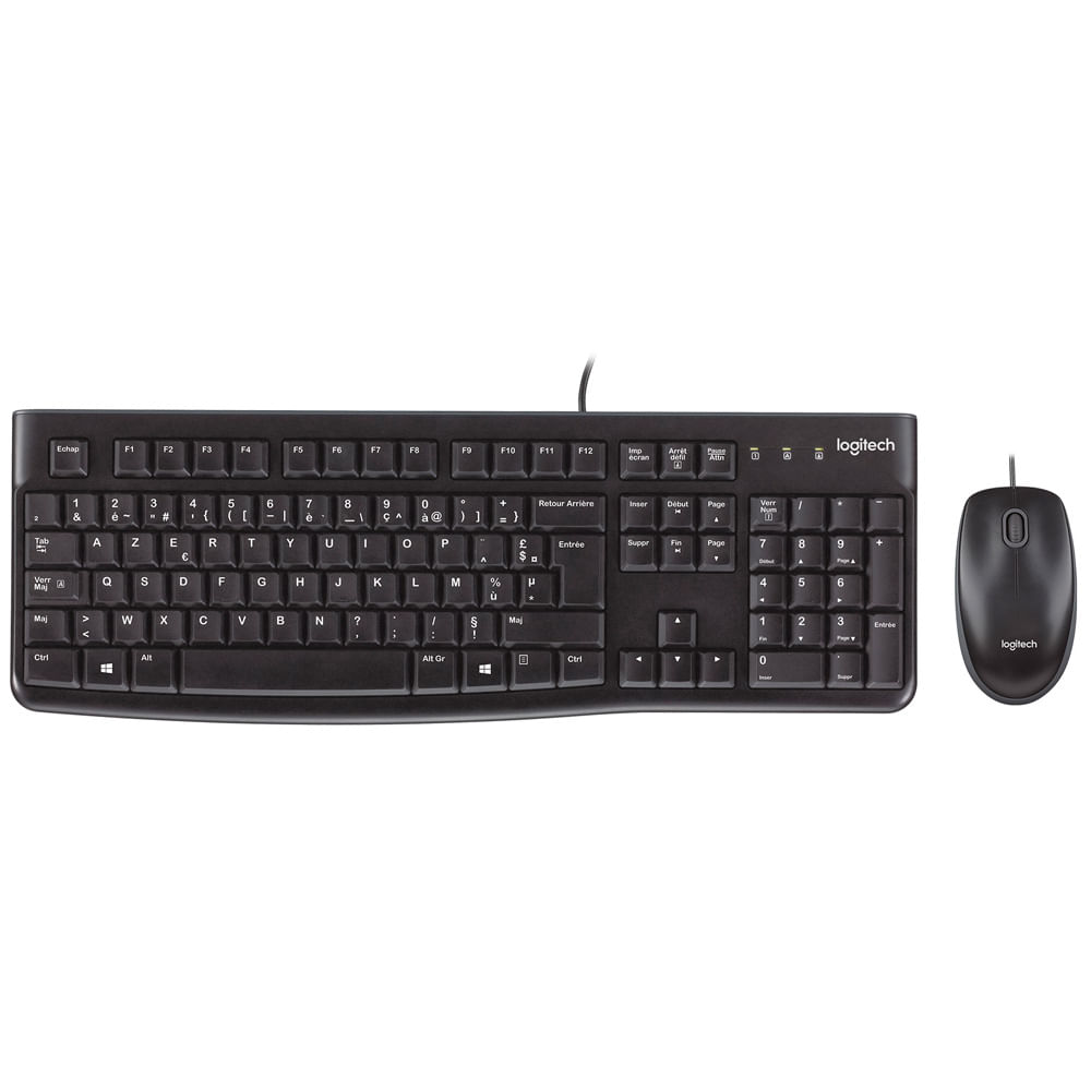 Teclado LOGITECH + Mouse MK120 USB Negro