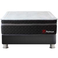 Cama Box Tarima FORLI Beauty Dream Platinium Pocket 2 Plazas + 2 Almohadas + Protector