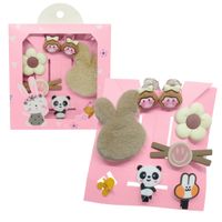 Set de 8 Ganchitos Kawaii Niñas Accesorio de Cabello S47 Marrón