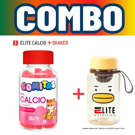 Gomitas Para Niños Elite Nutrition Kids - Elite Calcio + Shaker