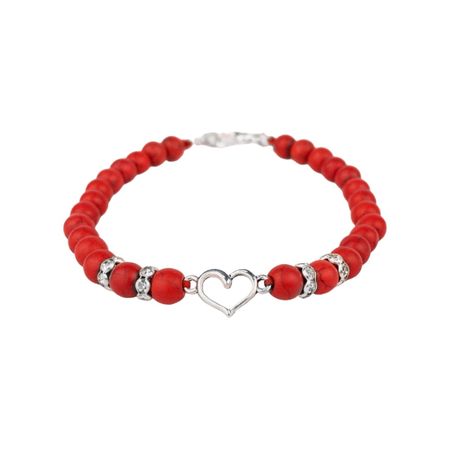 Pulsera de Piedras Naturales Heart