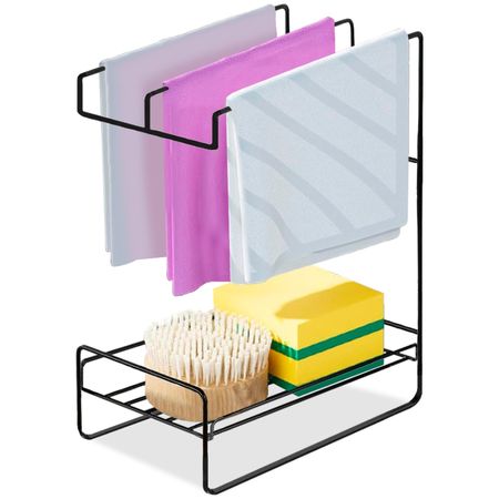 Escurridor Porta Esponjas Jabonera con Colgador para Lavadero Cocina Baño 80V