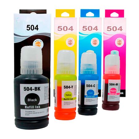 Juego de Tinta  Compatible T504 para Epson Negro y Colores Juego de Tinta Compatible T504 para Epson Negro y Colores