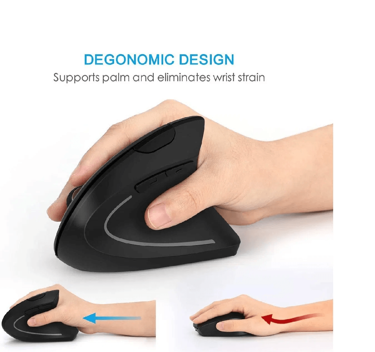 Mouse Vertical Ergonómico Inalámbrico