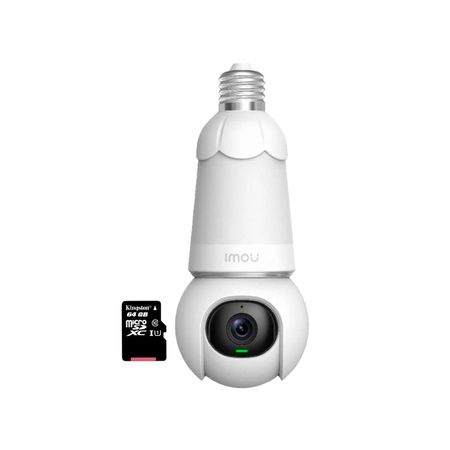 Cámara Seguridad Foco Imou Wifi Bulb Cam 3Mp 360 Noche Color Sd 64gb