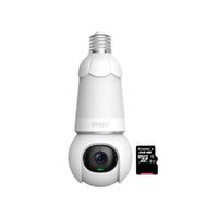 Cámara Inalámbrica Foco BULB CAM 5MP Imou Giro 360 Noche Color + SD 256GB