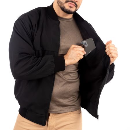 Casaca Legant Hombre Cuello Tejido Casaca Kaeroshy Cuello Tejido Hombre Negro Talla XXL