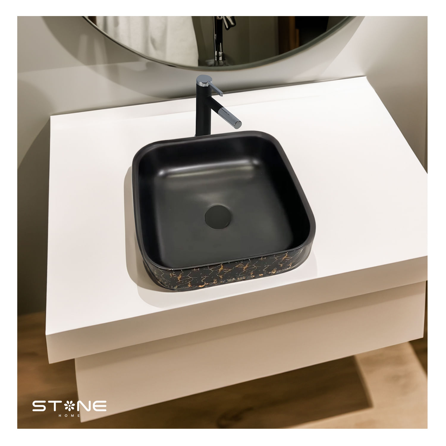 Lavamanos Minimalista Amalia Mocca Stone