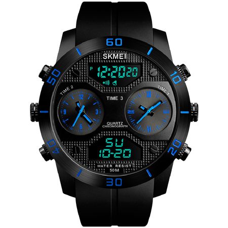 Reloj Skmei 1355 Shock Digital Analógico Acuático Original - Negro Azul
