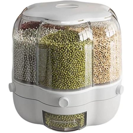 Dispensador de Cereales Granos con Taza Medidora 10Kg Giratorio