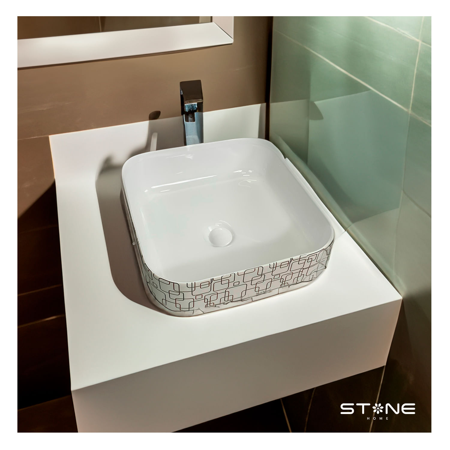 Lavamanos Minimalista Amalia Marmoleado Stone