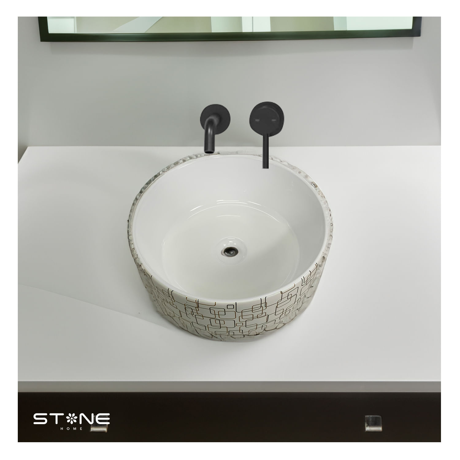 Lavamanos Mod.Circular Minimalista Lewis Stone