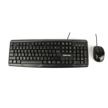 Kit HALION Teclado Office Mouse USB HA-K429C