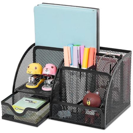 Organizador de Escritorio Oficina Accesorios de Pepeleria Negro M12