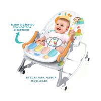 Silla Mecedora Ideal Musical con Piano Zaboo Plus Gris