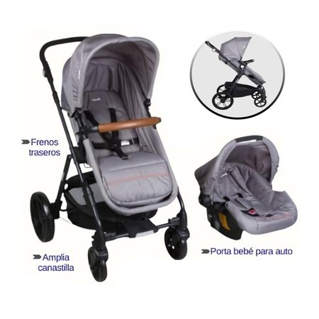 Coche Travel System Cloud Infanti P68 Gris