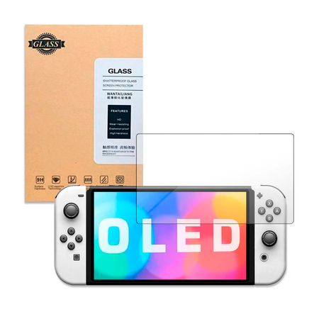 Protector de Pantalla Mica de Vidrio para Nintendo Switch Oled