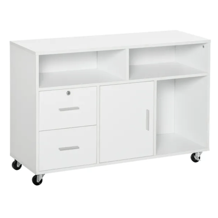 Archivador con Ruedas Cajones Lucas Color Blanco Muebles Bonno