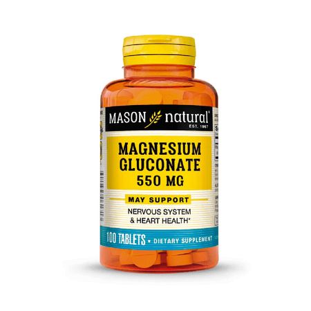 Gluconato de Magnesio Mason Natural x 100 cápsulas