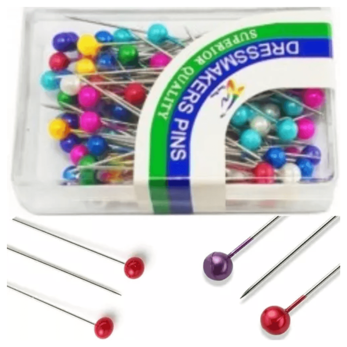 Alfiler Inoxidable para Costura Alfileres con Cabeza de Colores por 200 Unidades