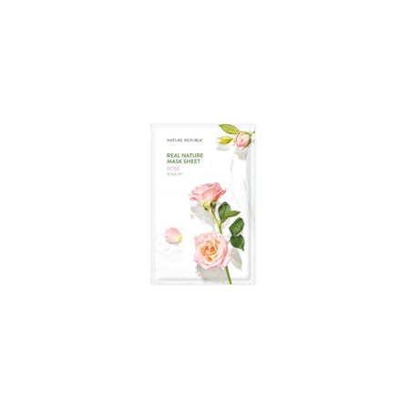Mascarilla Hidratante de Agua de Rosas - Real Nature Mask Sheet - Rose