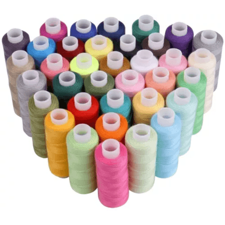 36 Hilo Tubino Colores Surtidas Hilos para Costura Coser Bordado por 400 Metros Cada Bobina