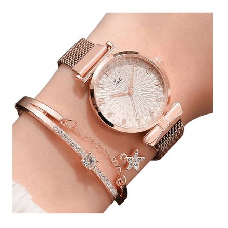 Set de Reloj + Pulcera de Lujo para mujer,