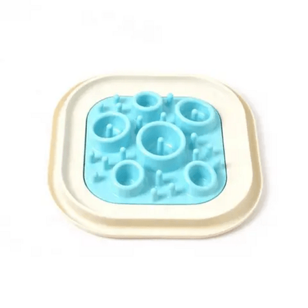 Plato Laberinto Antiansiedad Interactivo Para Perros - JJ104 Celeste