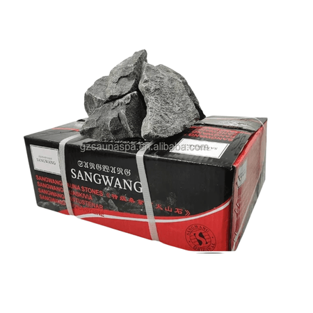 Piedra Volcánica para sauna caja x 16 kilos