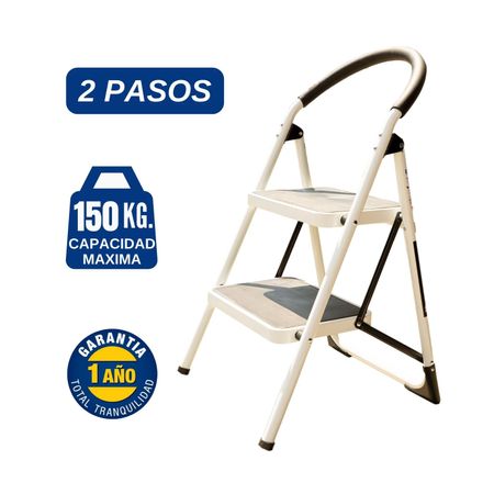 Escalera Acero Taburete 2 Pasos Cap. Carga Max: 150 Kg Bronco American