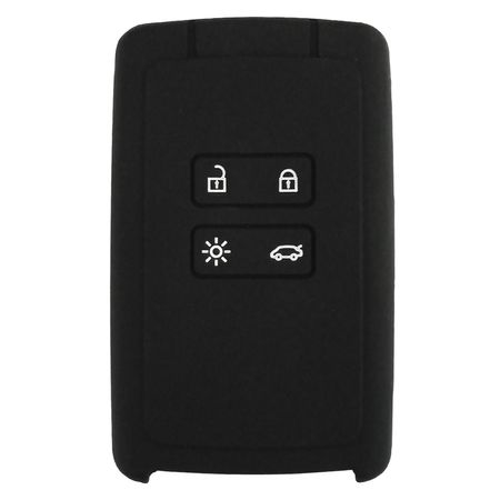 Cobertor de Llave Smart Card en Silicona color negro 04 Botones para Renault