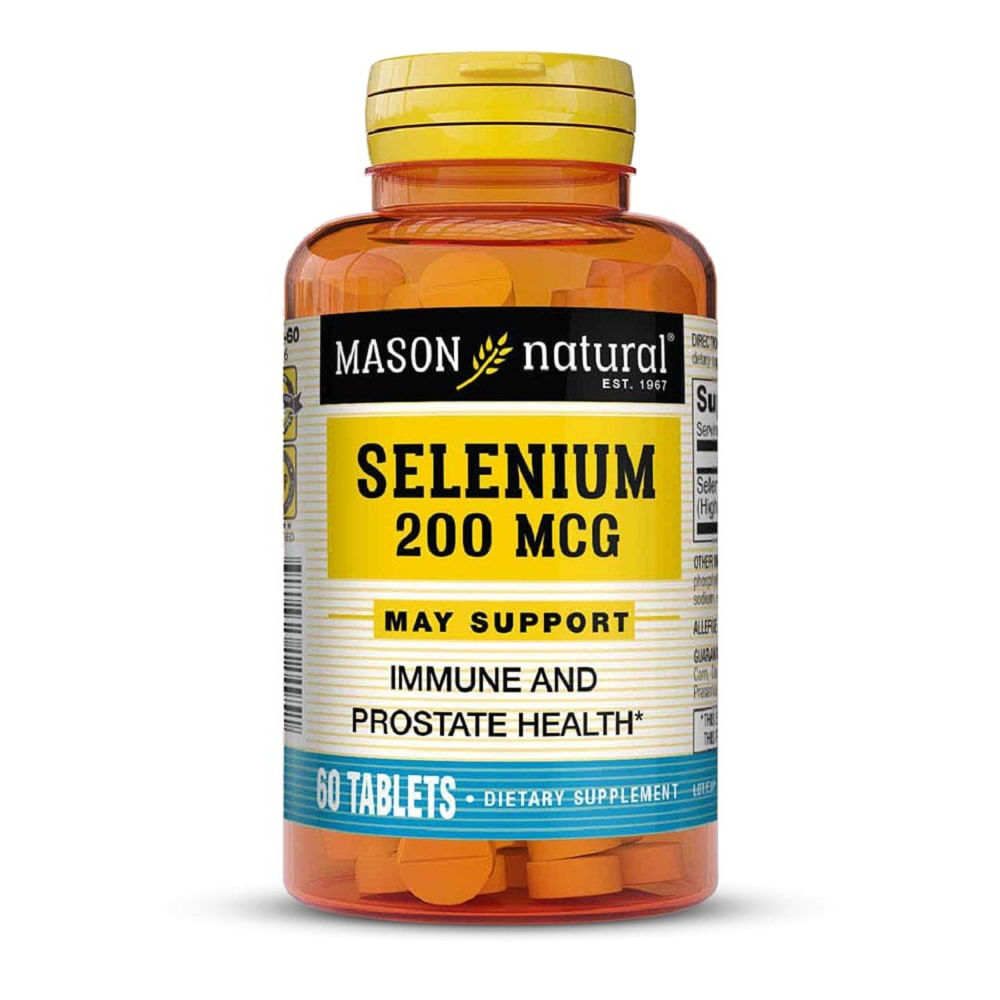 Selenio en Tabletas 200 mcg x 60 u - Mason Natural
