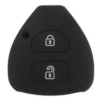 Cobertor de Llave Flip en Silicona color negro 02 Botones para Toyota