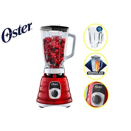 Licuadora Clásica Oster BLST4126R 053 Rojo 3 Velocidades Con Perilla Ergonómica