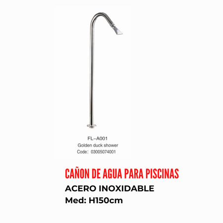 Cañon de Acero Inox para Piscina