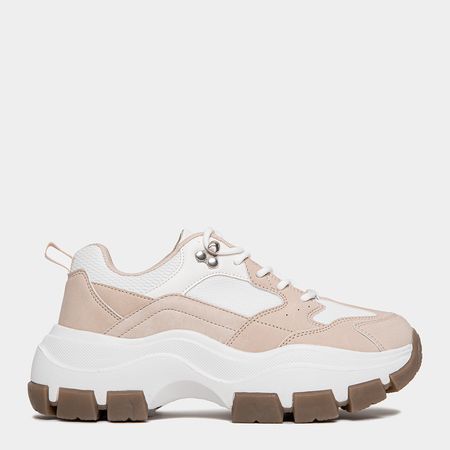 Zapatillas Urbanas Mujer R18 R18-CD063 Mesh Color Nude Talla 35