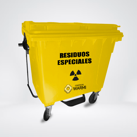 Contenedor de Basura a Pedal WARMI 660 Lts. Amarillo