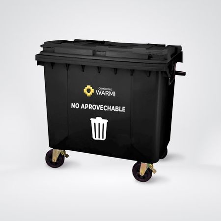 Contenedor de Basura WARMI 1100 Lts. Negro