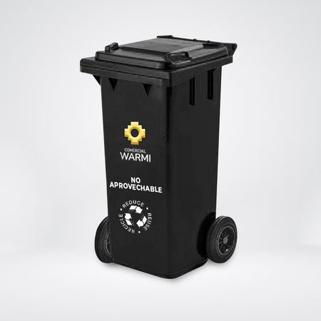 Contenedor de Basura WARMI 120 Lts. Negro