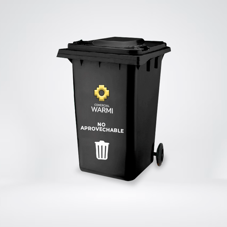 Contenedor de Basura WARMI 360 Lts. Negro