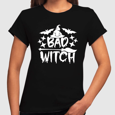 Polo Manga Corta Brilla Oscuridad Bad Witch Negro Talla M