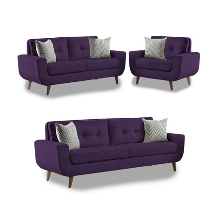 Juego de Sala vintage 3 2 1 Fabiani Mango Morado