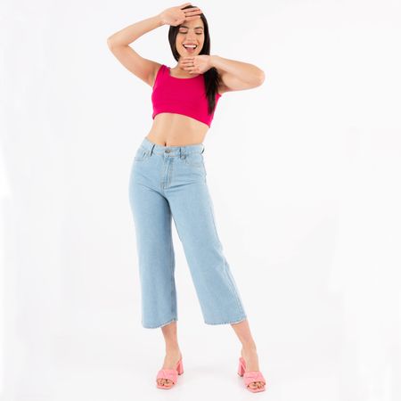 Pantalón Culotte Rígido Jarola Regina Celeste 34