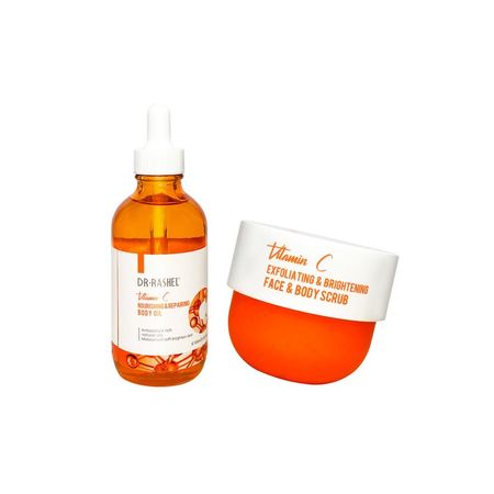 Aceite Corporal + Exfoliante e Iluminador Vitamina C  Dr Rashel Aceite Corporal + Exfoliante e Iluminador Vitamina C Dr Rashel