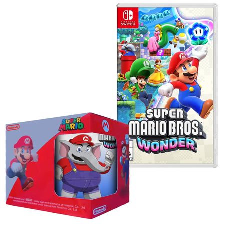 Super Mario Bros Wonder Nintendo Switch + Taza