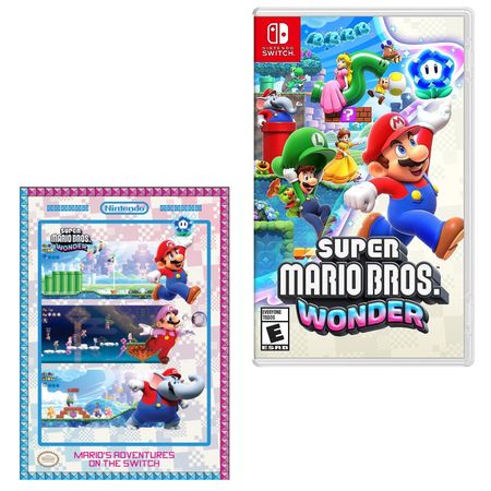 Super Mario Bros Wonder Nintendo Switch + Poster