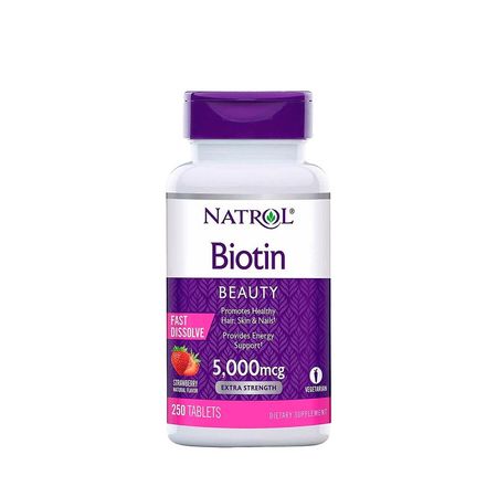 Biotina Natrol 5,000 mcg - 250 tabletas