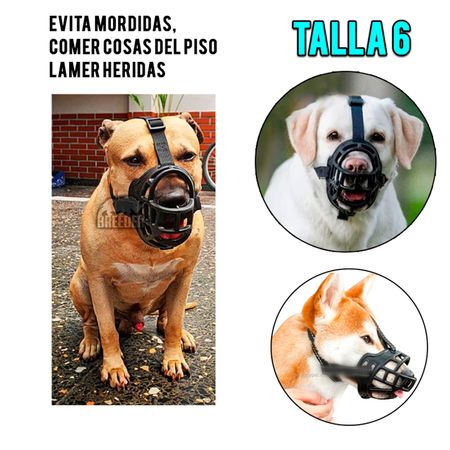 Bozal para Perro de Goma Caucho Talla 6